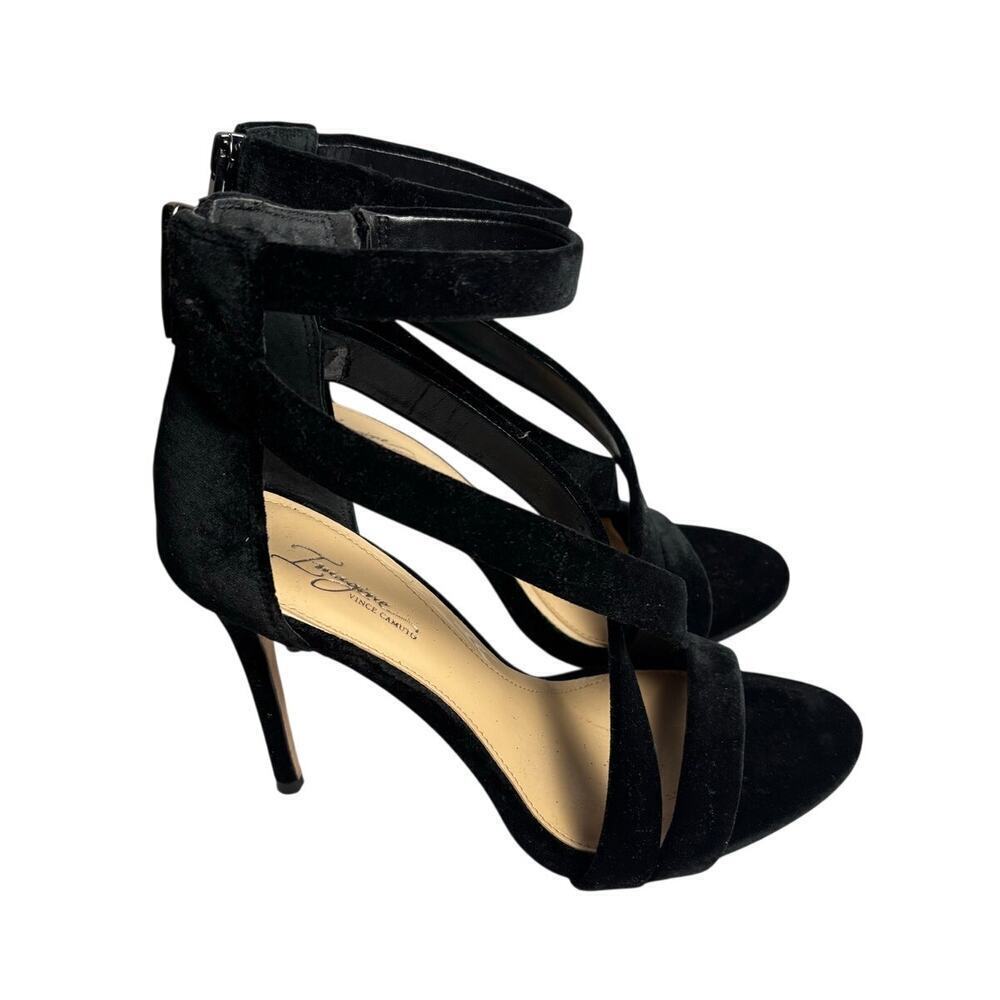 Imagine Vince Camuto Devin Black Satin Heels